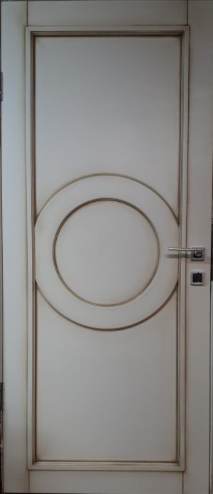 Межкомнатная дверь в профиле массив (эмаль с патиной) Старый Оскол